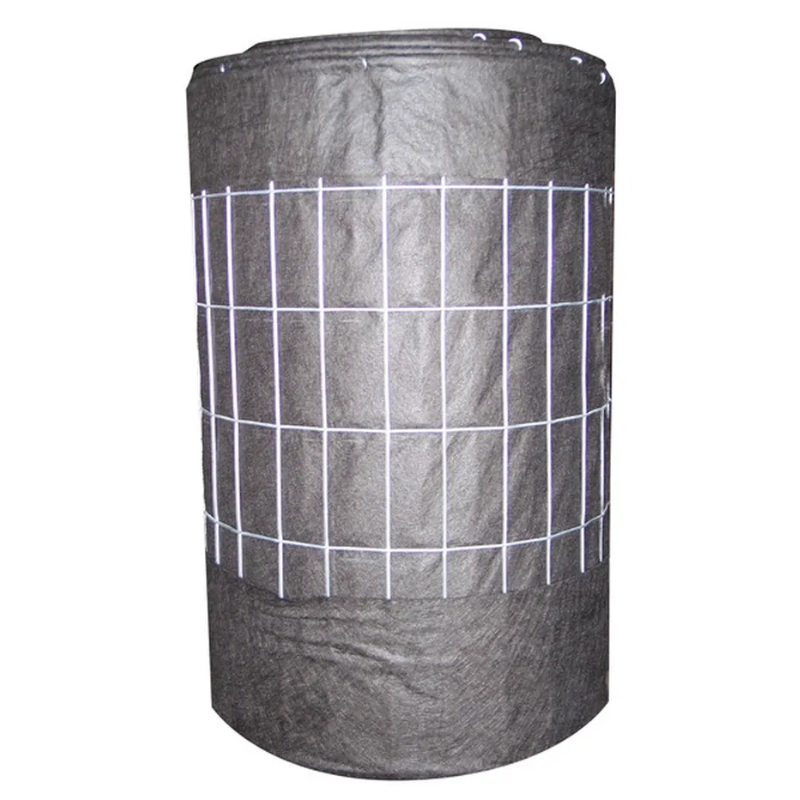 Wire backed silt fence roll